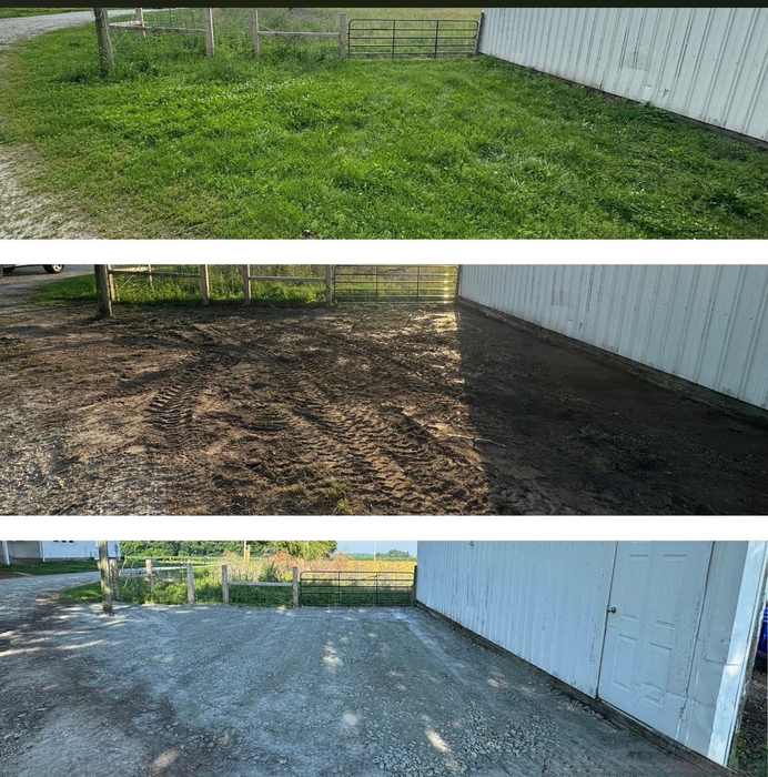 Muddy barn approach, rebuilt