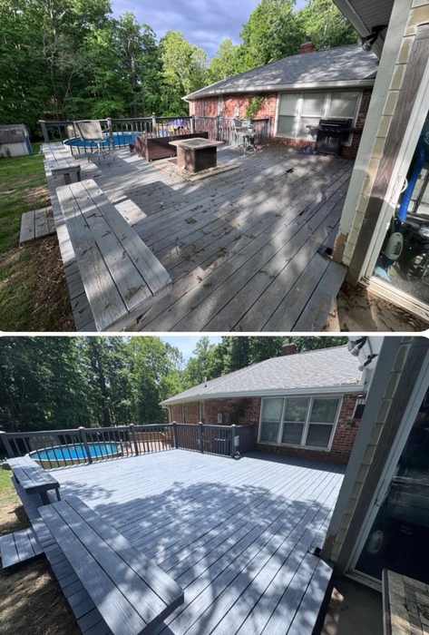 Weathered deck brought back